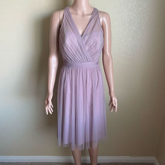 Hitherto Anthropologie Tansy Dress Dusty Rose Size 8 - Picture 1 of 8